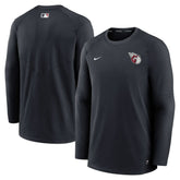 Navy Cleveland Guardians Nike Authentic Collection Logo Performance Long Sleeve T-Shirt