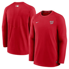 Red Washington Nationals Nike Authentic Collection Logo Performance Long Sleeve T-Shirt