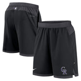 Black Colorado Rockies Nike Authentic Collection Flex Vent Performance Shorts
