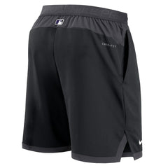 Black Colorado Rockies Nike Authentic Collection Flex Vent Performance Shorts