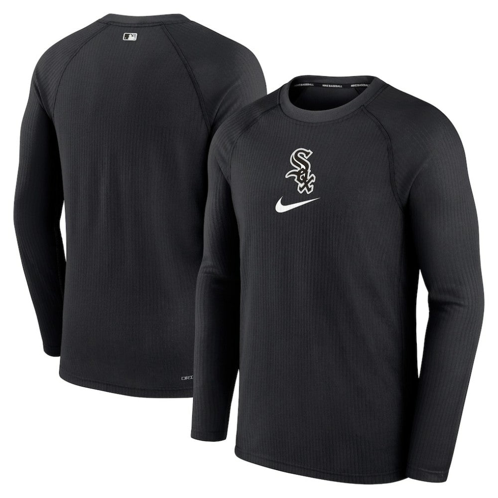 Black Chicago White Sox Nike Authentic Collection Game Raglan Performance Long Sleeve T-Shirt