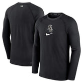 Black Chicago White Sox Nike Authentic Collection Game Raglan Performance Long Sleeve T-Shirt