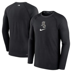 Black Chicago White Sox Nike Authentic Collection Game Raglan Performance Long Sleeve T-Shirt