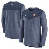 Navy Houston Astros Nike Authentic Collection Game Time Performance Half-Zip Top