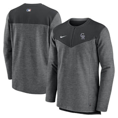 Black Colorado Rockies Nike Authentic Collection Game Time Performance Half-Zip Top