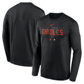 Black Baltimore Orioles Nike Authentic Collection Team Logo Legend Performance Long Sleeve T-Shirt