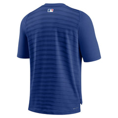 Royal Chicago Cubs Nike Authentic Collection Pregame Raglan Performance V-Neck T-Shirt