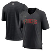 Black Arizona Diamondbacks Nike Authentic Collection Pregame Raglan Performance V-Neck T-Shirt
