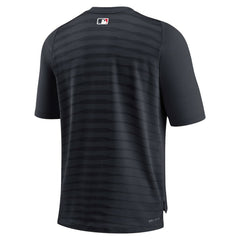 Navy Cleveland Guardians Nike Authentic Collection Pregame Raglan Performance V-Neck T-Shirt