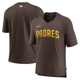 Brown San Diego Padres Nike Authentic Collection Pregame Raglan Performance V-Neck T-Shirt