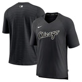 Black Chicago White Sox Nike Authentic Collection Pregame Raglan Performance V-Neck T-Shirt