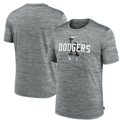 Heather Gray Los Angeles Dodgers Nike Authentic Collection Velocity Performance Practice T-Shirt