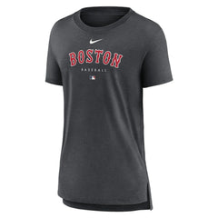 Heather Charcoal Boston Red Sox Nike Women's Authentic Collection Early Work Tri-Blend T-Shirt