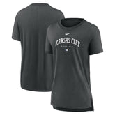 Heather Charcoal Kansas City Royals Nike Women's Authentic Collection Early Work Tri-Blend T-Shirt
