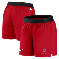 Red Los Angeles Angels Nike Women's Authentic Collection Team Performance Shorts