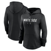 Black Chicago White Sox Nike Women's Authentic Collection Pregame Performance Pullover Hoodie