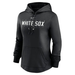 Black Chicago White Sox Nike Women's Authentic Collection Pregame Performance Pullover Hoodie