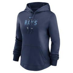 Navy Tampa Bay Rays Nike Women's Authentic Collection Pregame Performance Pullover Hoodie