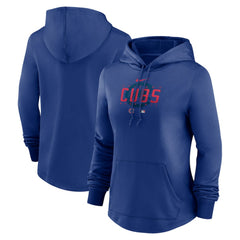 Royal Chicago Cubs Nike Women's Authentic Collection Pregame Performance Pullover Hoodie