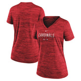 Red St. Louis Cardinals Nike Women's Authentic Collection Velocity Practice Performance V-Neck T-Shirt