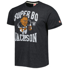 Bo Jackson Homage Unisex Unisex Caricature Retired Player Tri-Blend T-Shirt - Las Vegas Raiders T-shirts