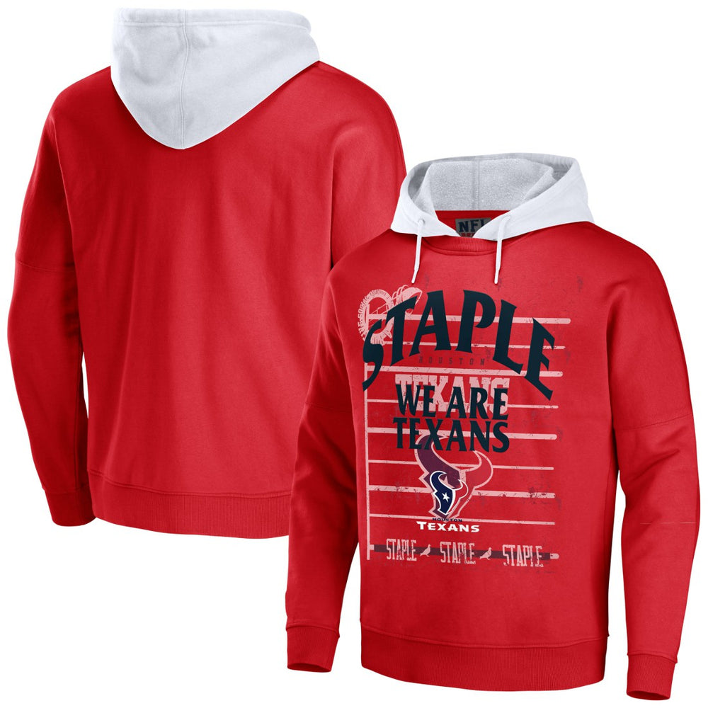 NFL x Staple Throwback Vintage Wash Pullover Hoodie - Houston Texans Hoodies