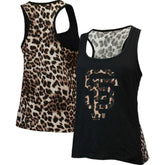 Black San Francisco Giants Majestic Threads Women's Leopard Tank Top