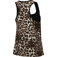 Black Chicago Cubs Majestic Threads Women's Leopard Tank Top