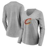 Cleveland Cavaliers Women's Primary Logo Team Long Sleeve V-Neck T-Shirt sale