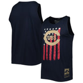 Navy Chicago Cubs Mitchell & Ness Cooperstown Collection Stars and Stripes Tank Top