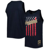 Navy Cleveland Guardians Mitchell & Ness Cooperstown Collection Stars and Stripes Tank Top