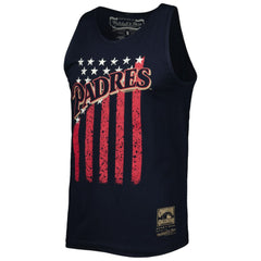 Navy San Diego Padres Mitchell & Ness Cooperstown Collection Stars and Stripes Tank Top