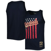 Navy St. Louis Cardinals Mitchell & Ness Cooperstown Collection Stars and Stripes Tank Top