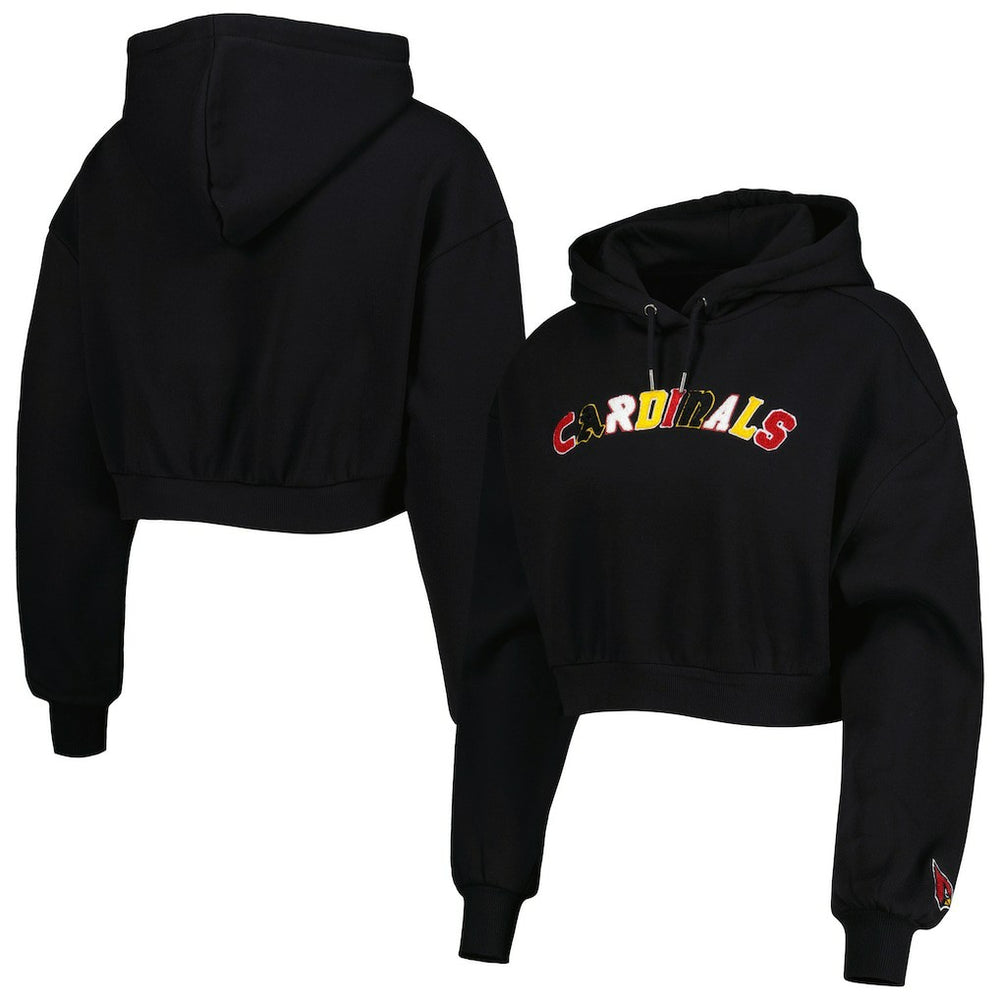 The Wild Collective Women's Cropped Pullover Hoodie - Arizona Cardinals Hoodies