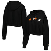 The Wild Collective Women's Cropped Pullover Hoodie - Cleveland Browns Hoodies