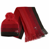 WEAR by Erin Andrews Women's Ombre Pom Knit Hat and Scarf Set - Tampa Bay Buccaneers Hats