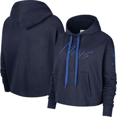 Nike Dallas Mavericks Women's Split Flip Courtside Cropped Pullover Hoodie sale