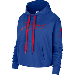 Nike Philadelphia 76ers Women's Split Flip Courtside Cropped Pullover Hoodie