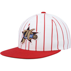 Mitchell & Ness Philadelphia 76ers Hardwood Classics Pinstripe Snapback Hat