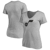 Utah Jazz Women's Primary Team Logo V-Neck T-Shirt