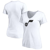 Utah Jazz Women's Primary Team Logo V-Neck T-Shirt