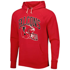 Homage Retro Helmet Tri-Blend Raglan Pullover Hoodie - Atlanta Falcons Hoodies
