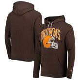 Homage Retro Helmet Tri-Blend Raglan Pullover Hoodie - Cleveland Browns Hoodies