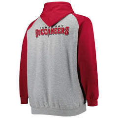 Big & Tall Fleece Raglan Full-Zip Hoodie Jacket - Tampa Bay Buccaneers Hoodies