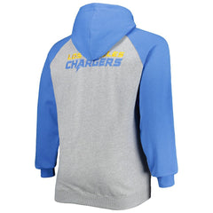 Big & Tall Fleece Raglan Full-Zip Hoodie Jacket - Los Angeles Chargers Hoodies