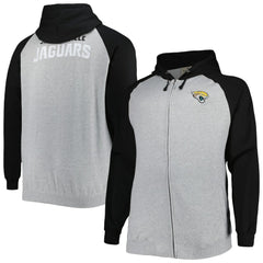 Big & Tall Fleece Raglan Full-Zip Hoodie Jacket - Jacksonville Jaguars Hoodies