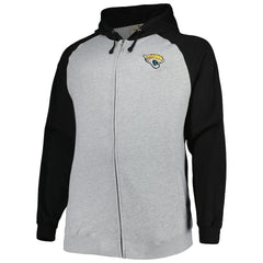 Big & Tall Fleece Raglan Full-Zip Hoodie Jacket - Jacksonville Jaguars Hoodies