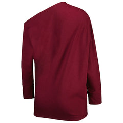 KIYA TOMLIN Women's Twisted Tri-Blend Asymmetrical 3/4-Dolman Sleeve Sweatshirt - Washington Commanders Sweatshirts
