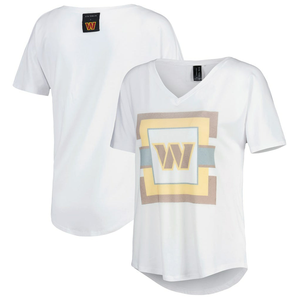 KIYA TOMLIN Women's V-Neck T-Shirt - Washington Commanders T-shirts