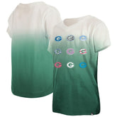 Youth Multi Logo Ombre V-Neck T-Shirt - Green Bay Packers T-shirts